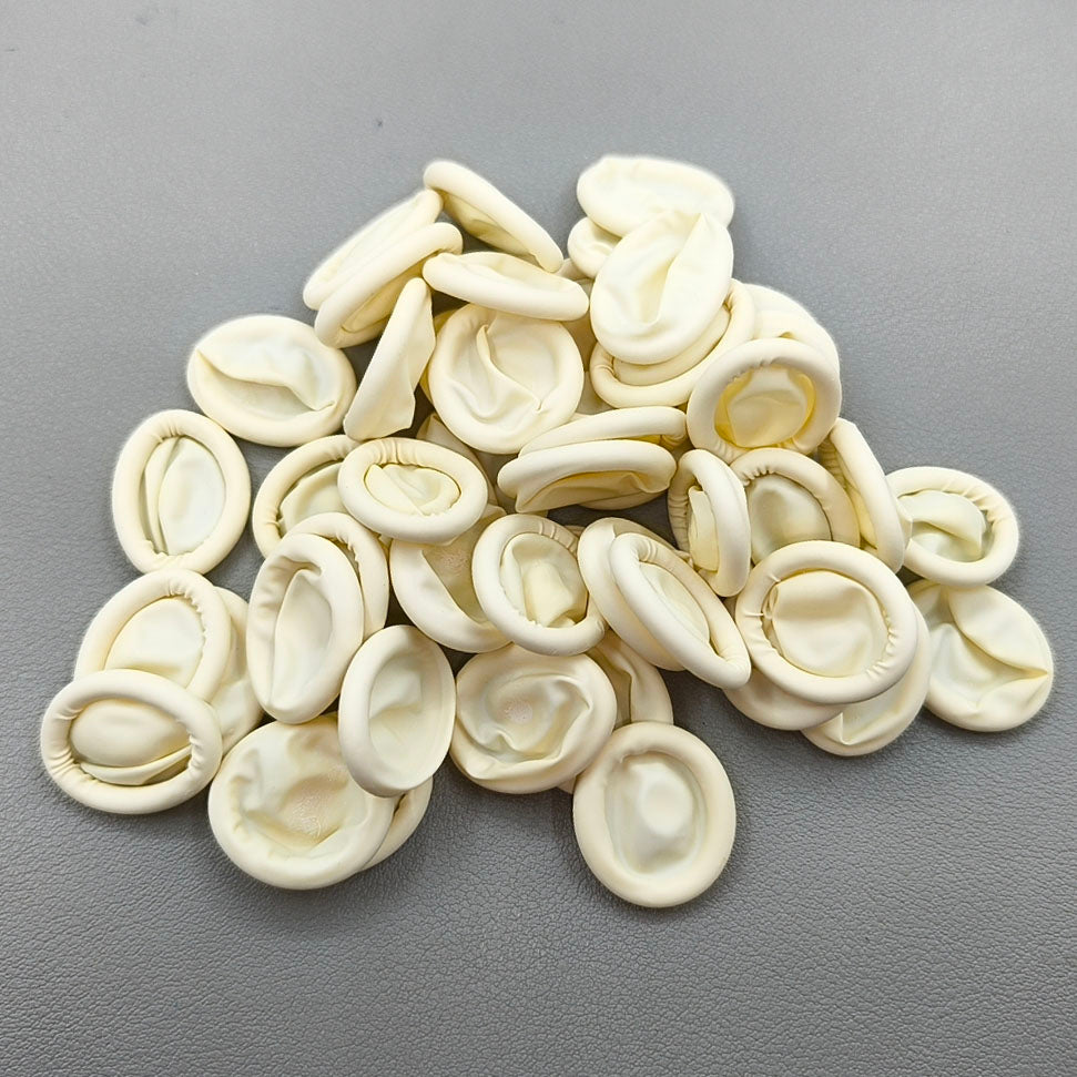 100 PIECES/Pack Natural Rubber Disposable Latex Finger Cots Sets DIY Fingertips