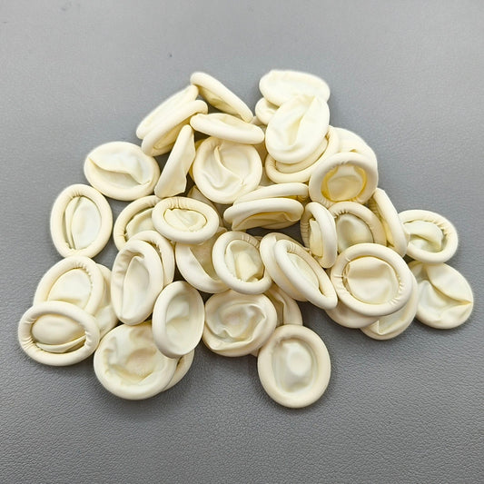100 PIECES/Pack Natural Rubber Disposable Latex Finger Cots Sets DIY Fingertips