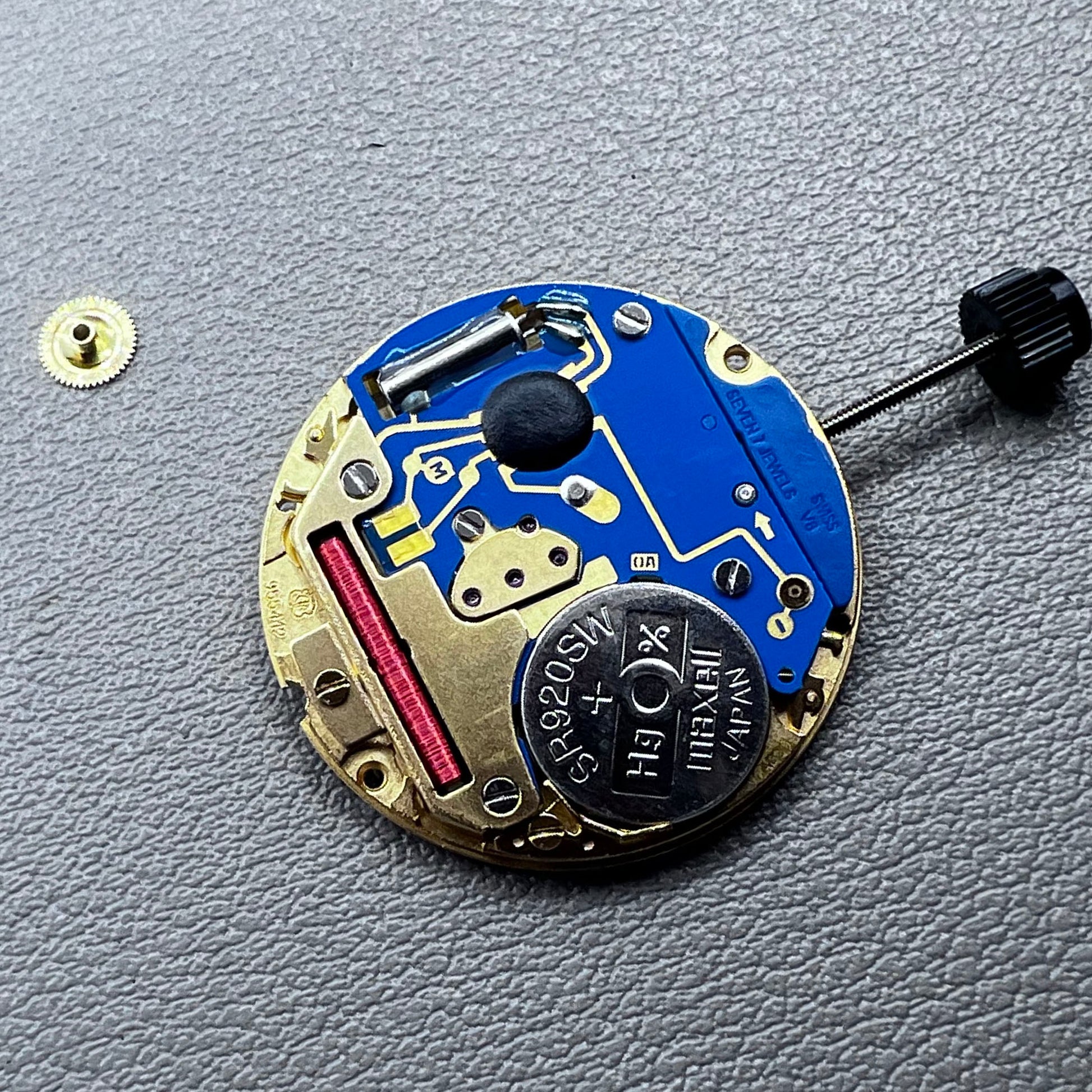 Swiss ETA 955.412 quartz watch movement with 3 hands, compatible replacements 955.411, 955.414, F05.111 by ETA