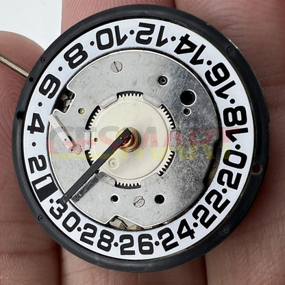 Swiss Made ISA8176A quartz watch movement with white dial, precise timekeeping by Original Brand.