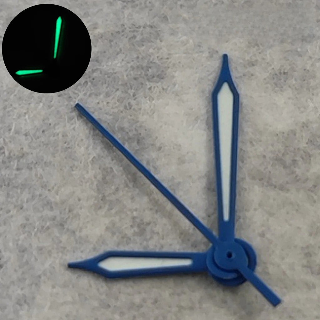 Modified Watch Hands Green Luminous For NH34 NH35 4R35 NH36 4R36  Movement