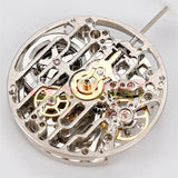 China Made HZ7500A Silver/Black Hollow Round Automatic Mechanical Movement