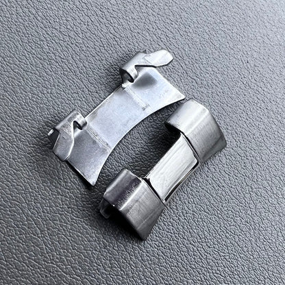 4 PIECES Silver S/S Curved End Links Spring Bars Bracelet Watch Band Strap