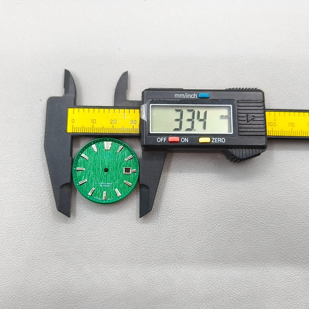 33.5mm Green Ice Vein GS Modified Watch Dial Fit for NH35 Movement