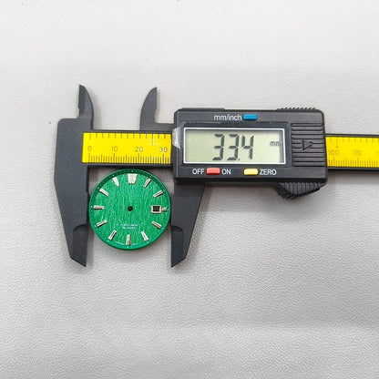 33.5mm Green Ice Vein GS Modified Watch Dial Fit for NH35 Movement