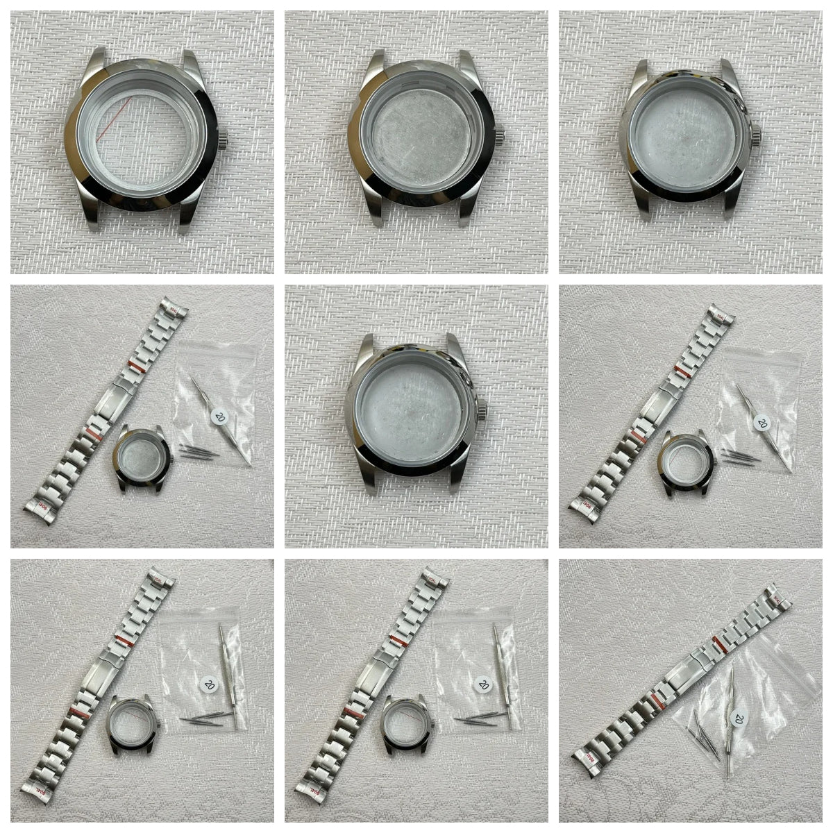 36mm/41mm Steel Watch Case Set + Watchband Precision Sapphire Glass for NH35
