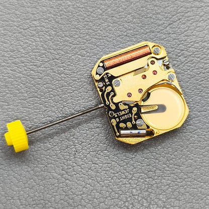 Swiss ISA 125 Golden Watch Quartz Movement With Watch Stem