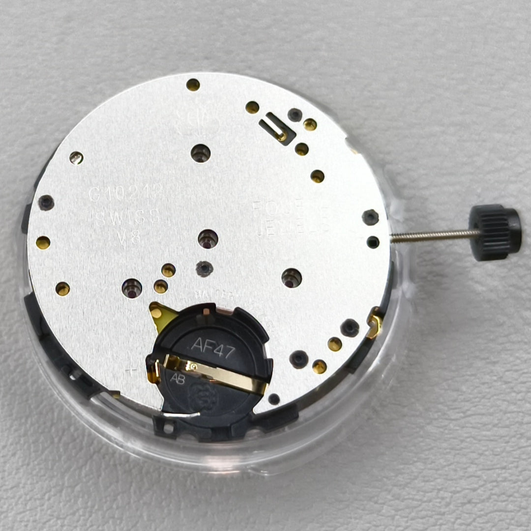 Swiss ETA G10.212 Watch Quartz Movement  3 Hands Date@6