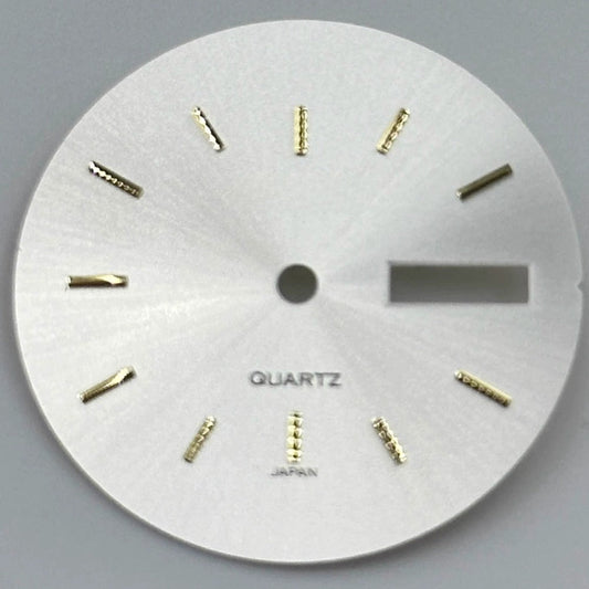 Cadran de montre Datejust modifié argenté 28,5 mm avec clou doré, sans luminescence, pour mouvement 2305