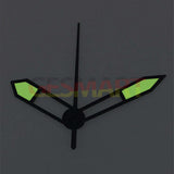 3 Hands Black Trim Green Luminous Watch Hands for Asian 8215/2813/8205 Movement