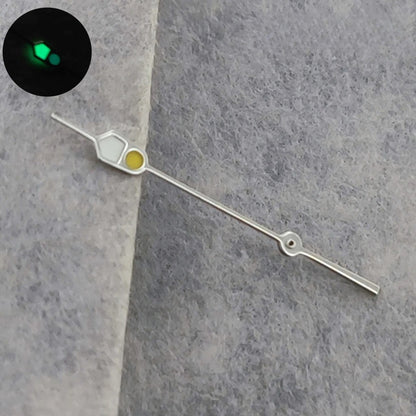 Watch Hands Silver Black For NH35 NH36 7S26 7S36 4R35 4R36 C3 Green Luminous