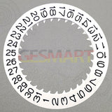 Watch Part Black Font White Date Disk Wheel for NH36 Movement Date At 9