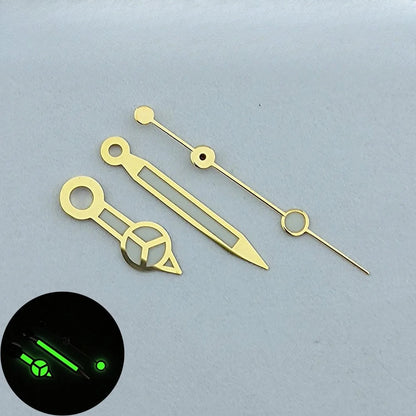 Modified 3 Hands Watch Hands with Green luminous /No luminous for NH35 NH36