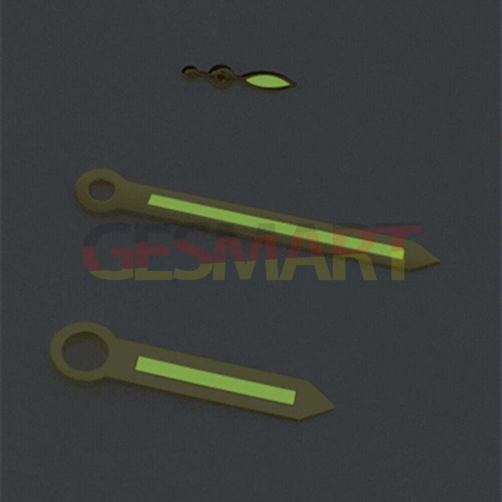 Golden Trim Green Luminous Watch Hands for ST3600/ST3620/ETA6497/6498 Movement