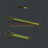 Golden Trim Green Luminous Watch Hands for ST3600/ST3620/ETA6497/6498 Movement