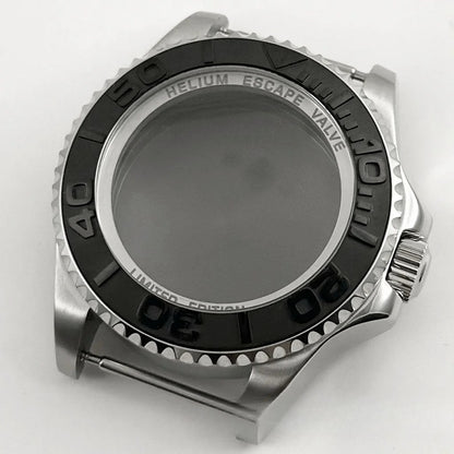 44mm Watch Case for Deep SEA Style for NH34 NH35 NH36 Rotating Bezel Solid Back