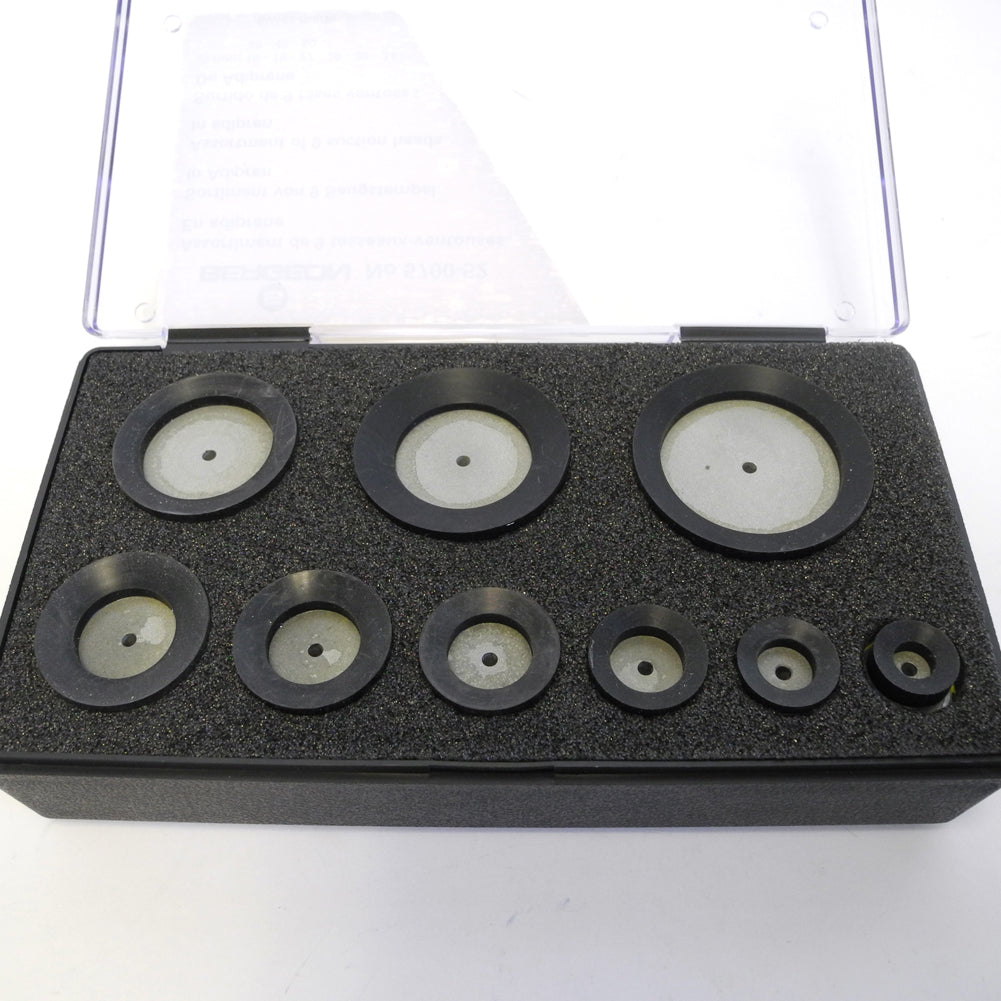 Bergeon 5700-52 die set with 9 round adiprene suction upper dies for watch repair tools