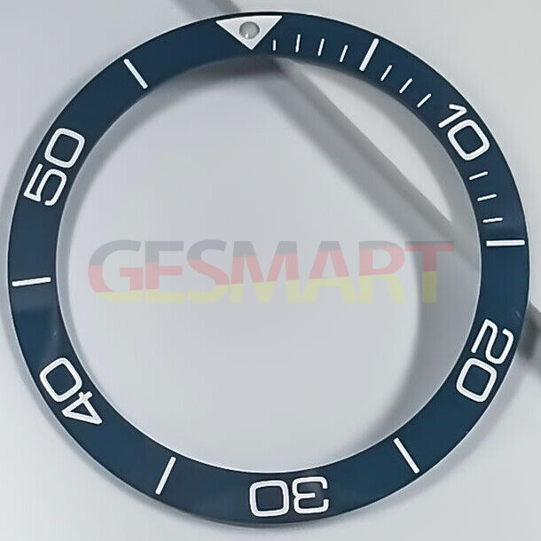 Conquest ceramic blue luminous bezel ring for 38.5mm watches, combining style and durability.