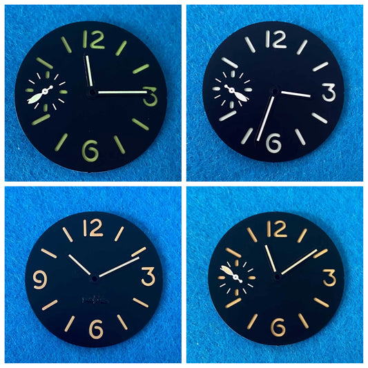 34.5mm Watch Dial with Watch Hands(Green Luminous) for ETA6497/ ST3600 Movement