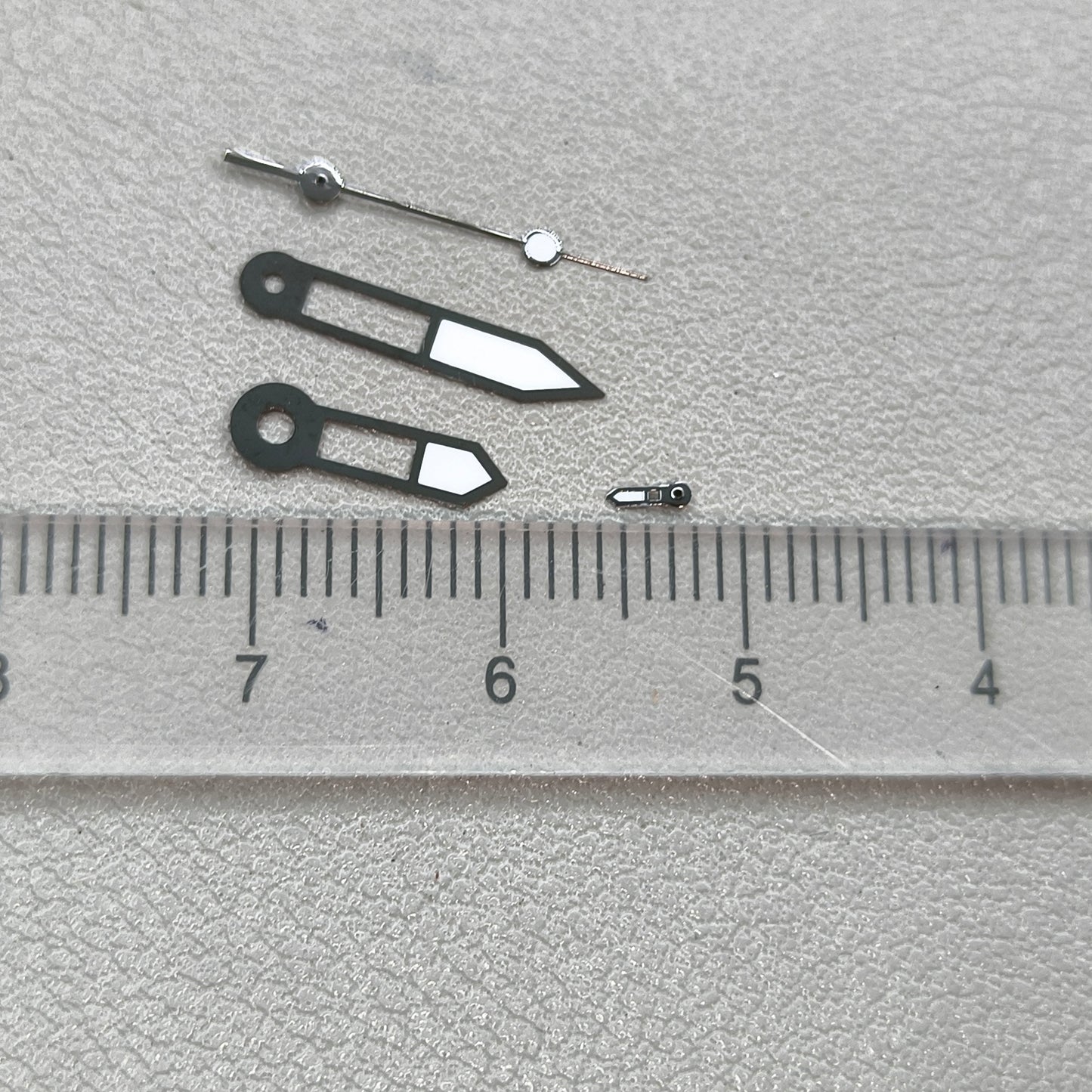 Dark Silver Trim Lume 4 Pins Watch Hands Set for NH39 Movement