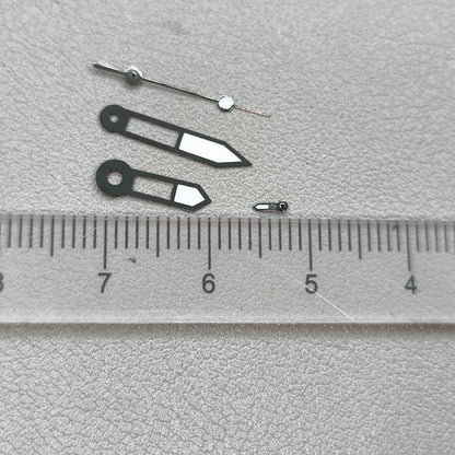 Dark Silver Trim Lume 4 Pins Watch Hands Set for NH39 Movement