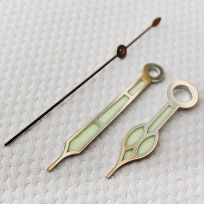 Silver Trim C3 Green Lume Vintage Watch Hands for NH34 NH35 NH36 NH38 NH39 NH70
