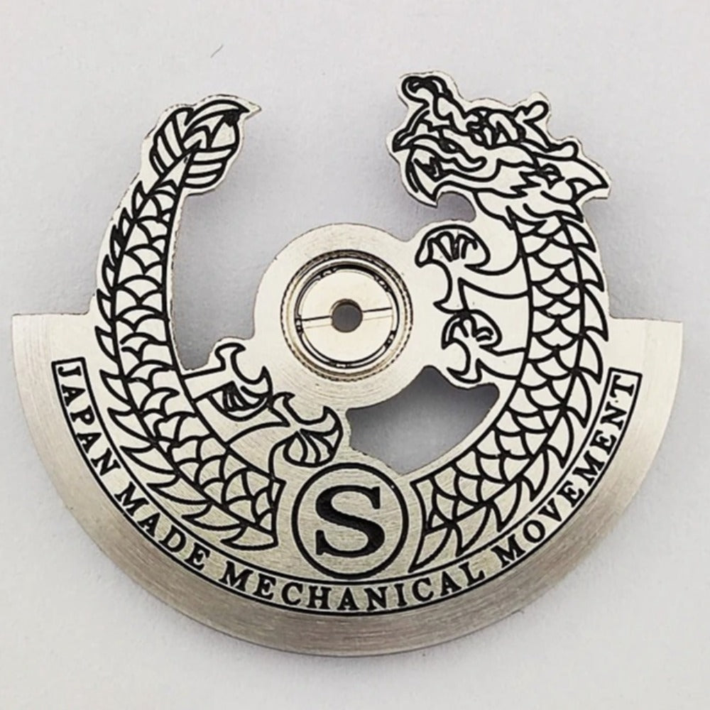 Silver modified dragon-shaped rotor weight for NH35 NH36 watch movement