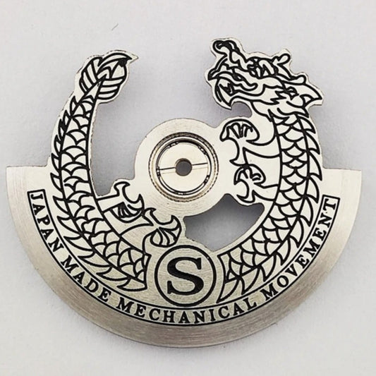 Silver modified dragon-shaped rotor weight for NH35 NH36 watch movement