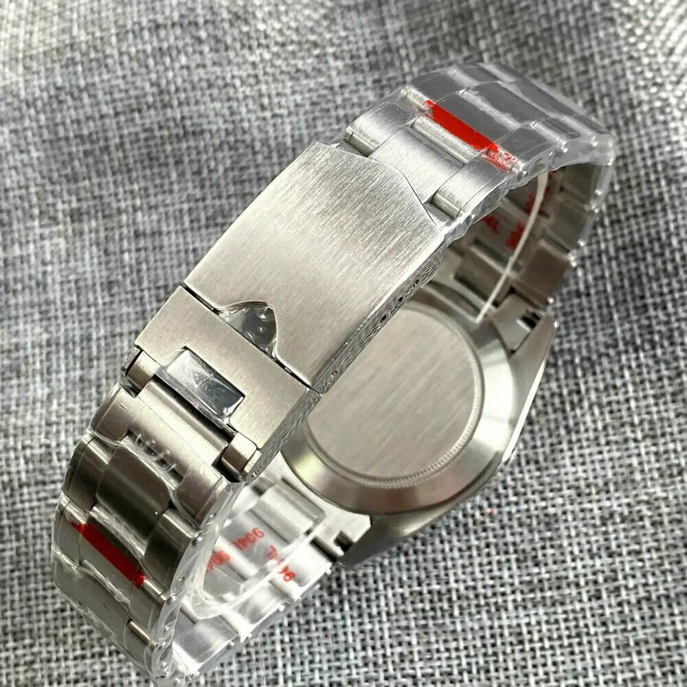 40mm Bliger Solid Steel Sapphire Glass Watch Case Fit For NH35 NH36 Black Bay
