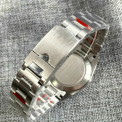 40mm Bliger Solid Steel Sapphire Glass Watch Case Fit For NH35 NH36 Black Bay
