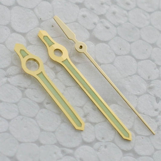 12,6 mm goldene Zierleiste, grün leuchtende Uhrzeiger für Japan 8200 NH8330 Uhr