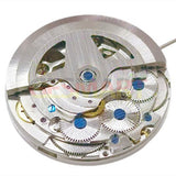 China Made Silver Hollow Automatic Mechanical Movement Double Bare Balance Wheel