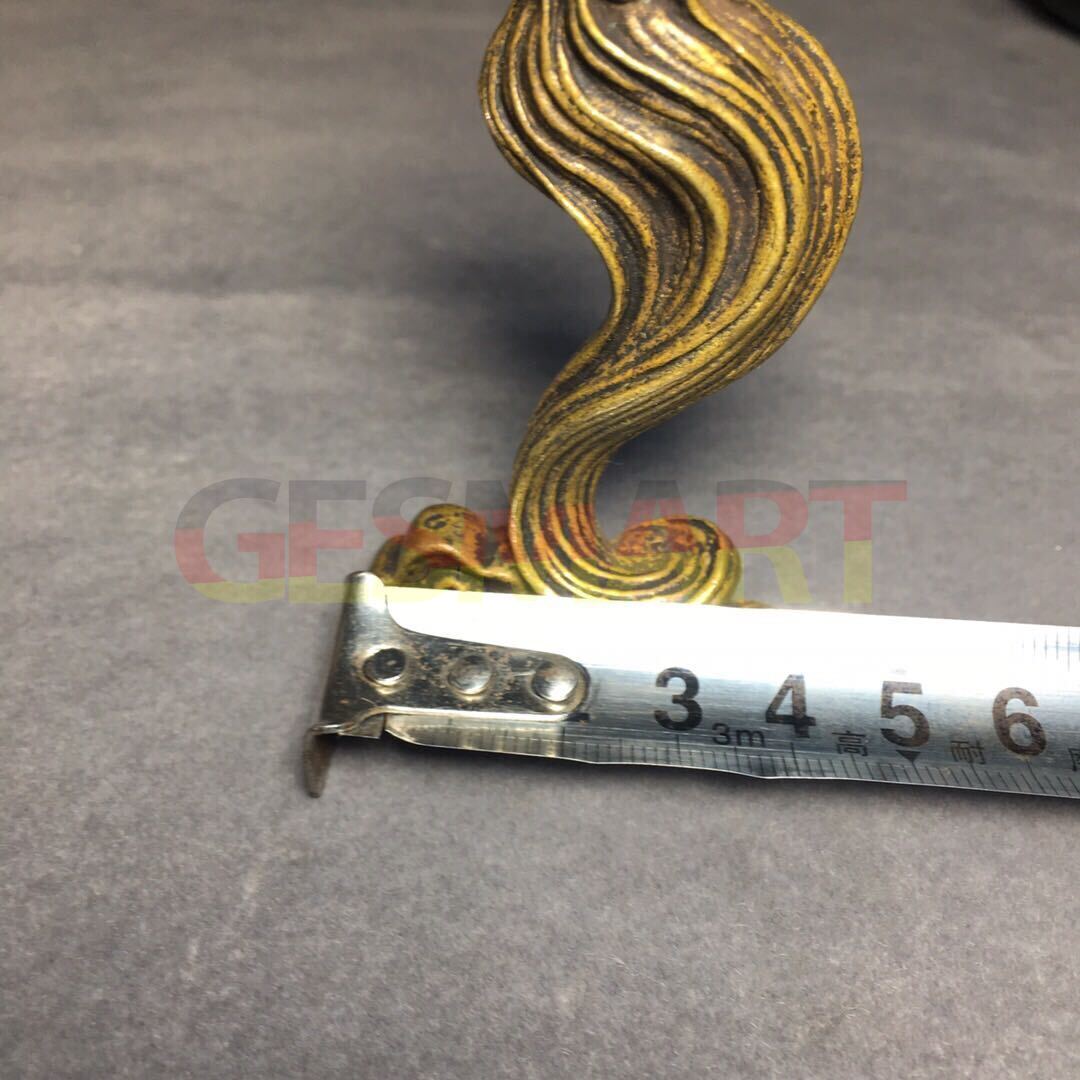 Hand-carved solid copper God of Longevity figurine, detailed bronze model for timeless home d�cor.