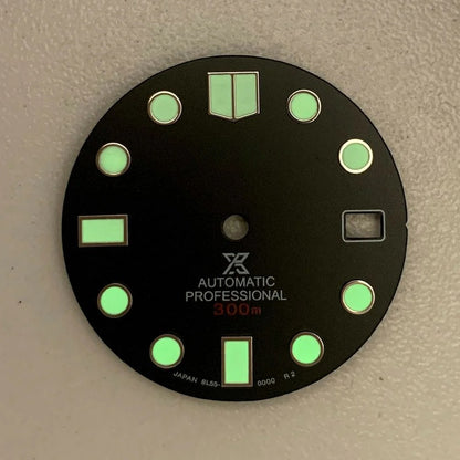 28.50mm Watch Dial with Green Luminous Suitable for NH35 Movement