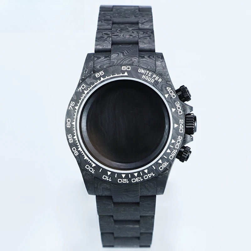 4130/VK63 Carbon Fiber Case 38mm, Carbon Fiber Bezel, Sapphire Crystal, 3ATM