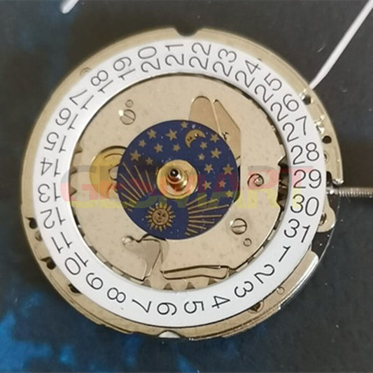 ISA 1198 Swiss quartz movement for moon star phase watch repair, precise and reliable mechanism