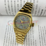 TAISHAN Manual Mechanical Lady Watch 19 Jews Imitation Diamond Nail Golden Case