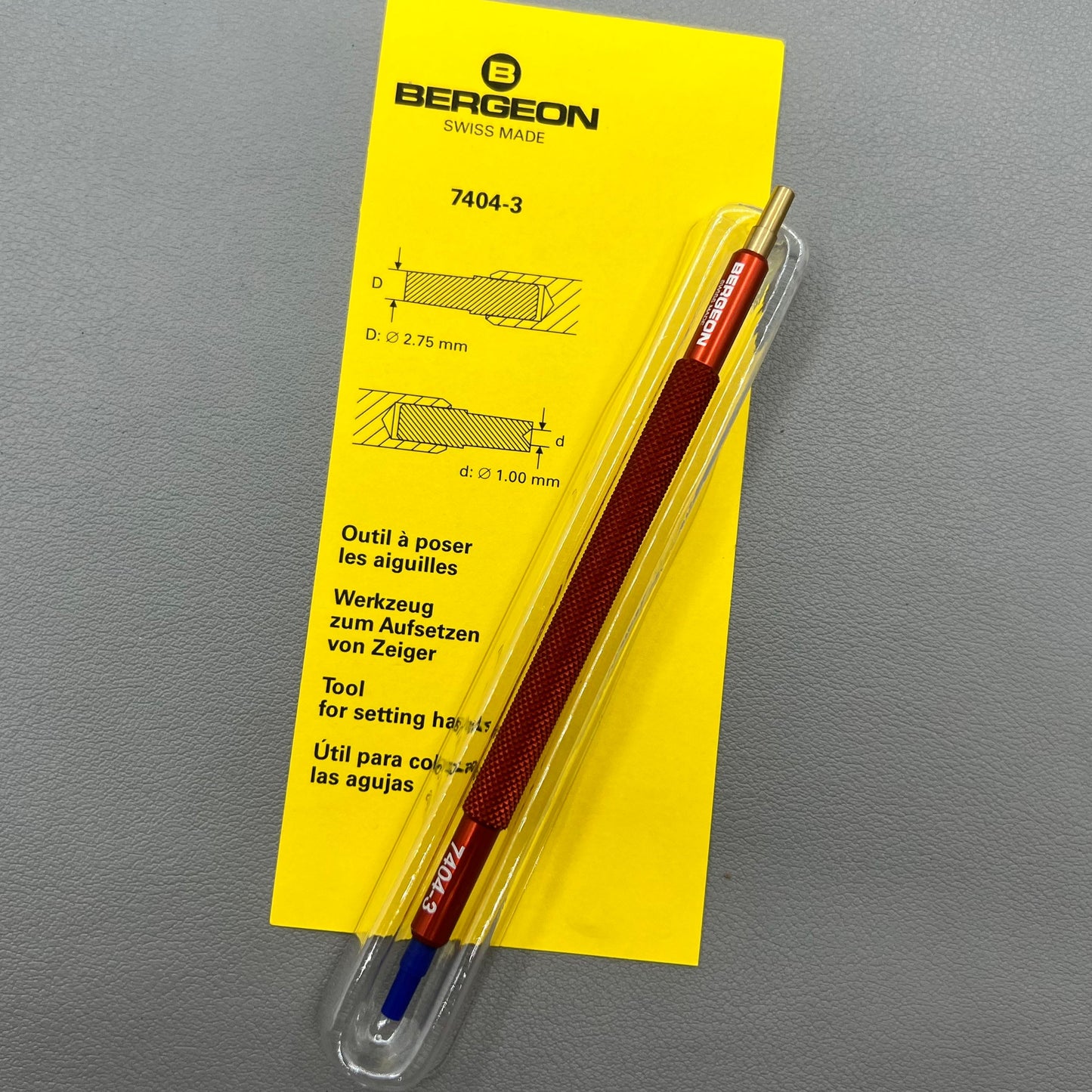 Bergeon 7404-3 Uhrzeiger Einpasswerkzeug Swiss Qualität
