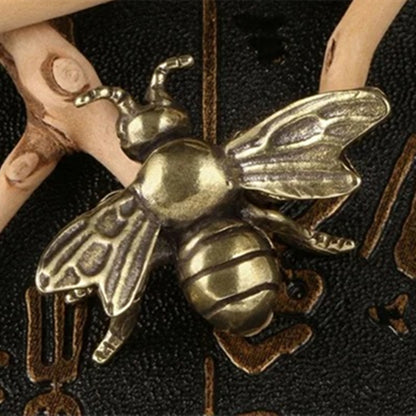 1. Hand-carved solid copper bee trinket with vintage bronze finish.