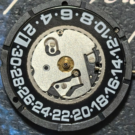 Swiss Made ISA 2330 Quartz Movement 3 Hands White Font Date At 6 Watch Part