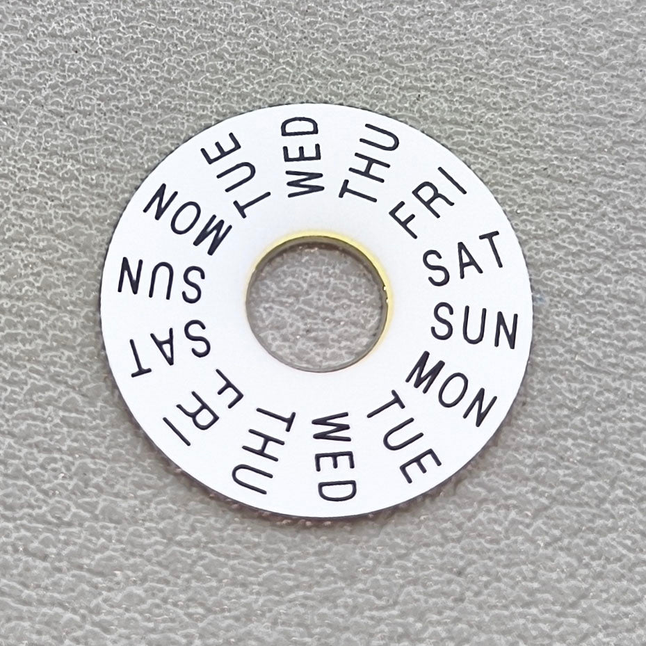 White Week Disk Wheel Week Wheel Generic for China Made/ETA 7750 Mechanical Movement