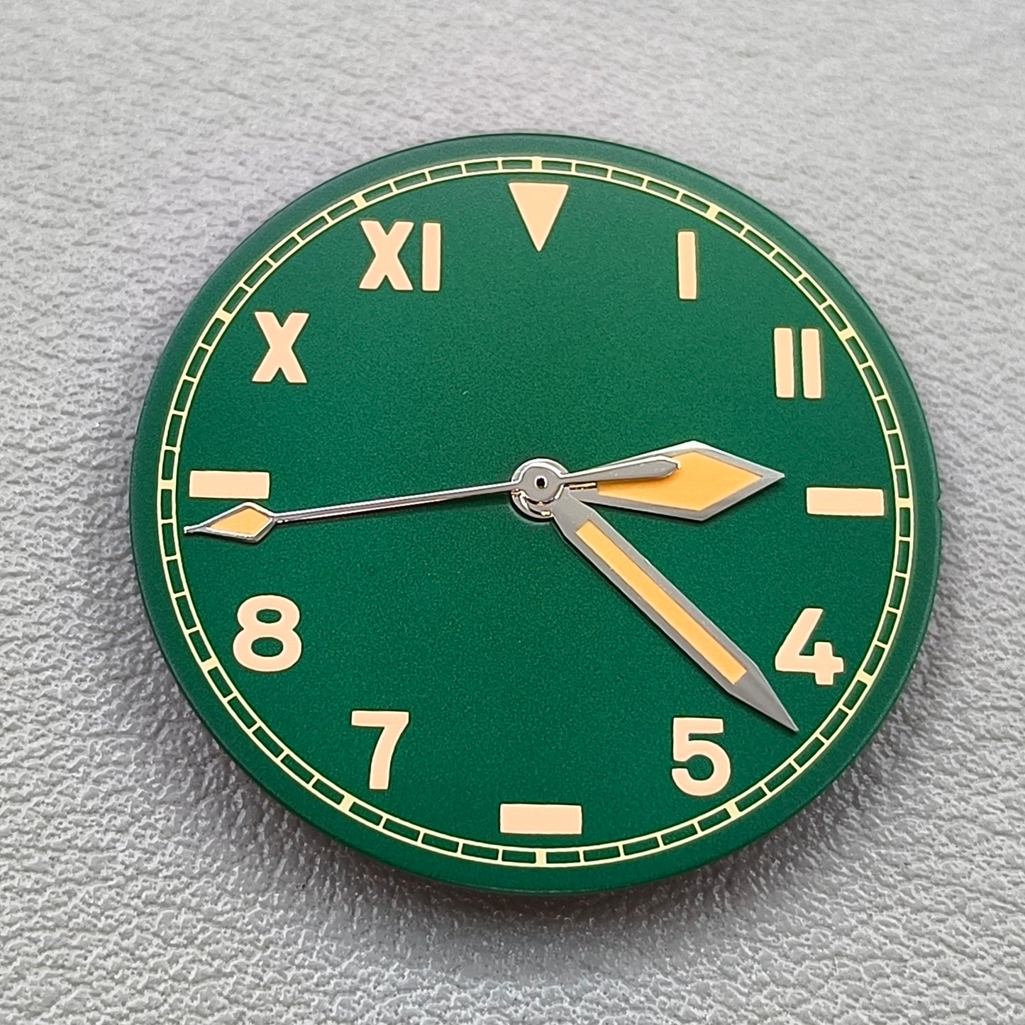 28.5mm Green Watch Dial+hands Set Vintage Orange Font Fit for NH35/36/2824/8215