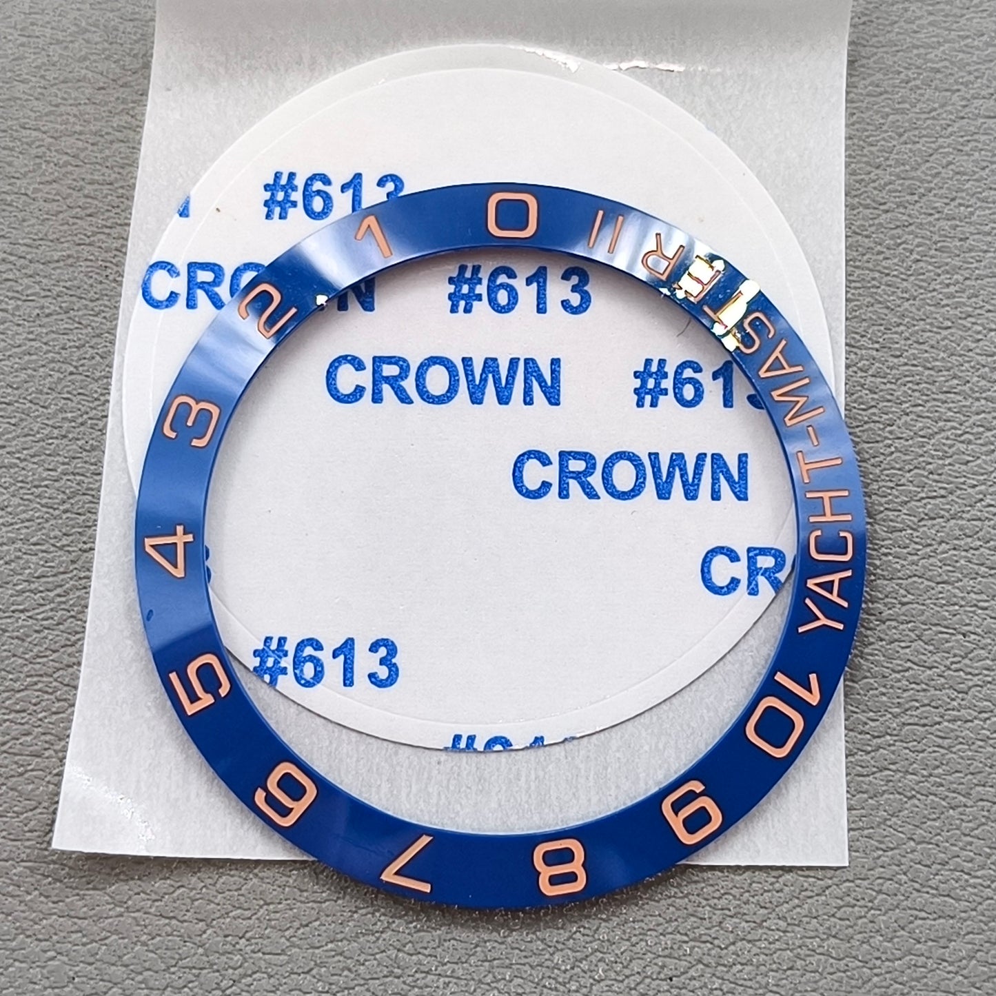 38mm Rose Golden Font Watch Bezel Ring Ceramic Slope Blue Ring for Yacht Master