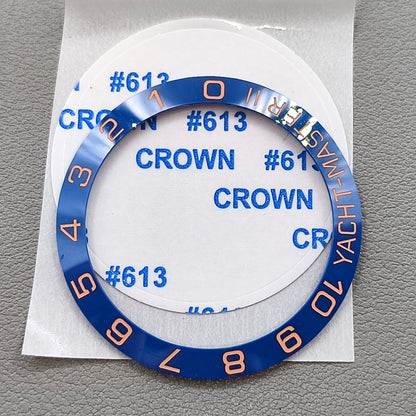 38mm Rose Golden Font Watch Bezel Ring Ceramic Slope Blue Ring for Yacht Master