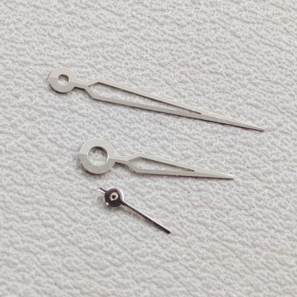 2 Sets Silver Trim Hollow Arrow Shape Watch Hands for Miyota 1L45 Quartz Movement