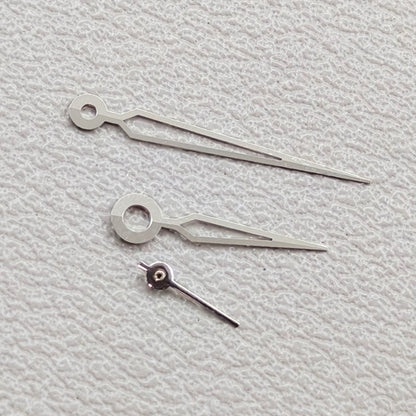 2 Sets Silver Trim Hollow Arrow Shape Watch Hands for Miyota 1L45 Quartz Movement