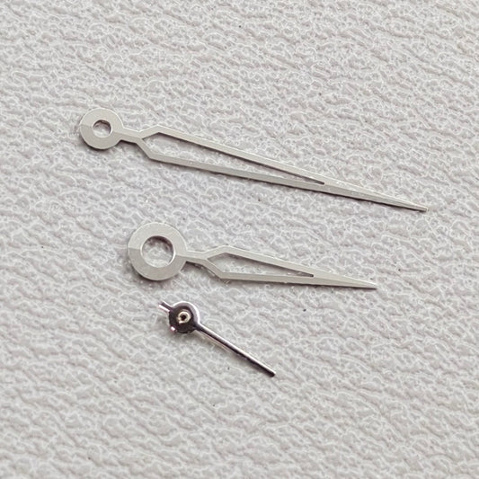 2 Sets Silver Trim Hollow Arrow Shape Watch Hands for Miyota 1L45 Quartz Movement