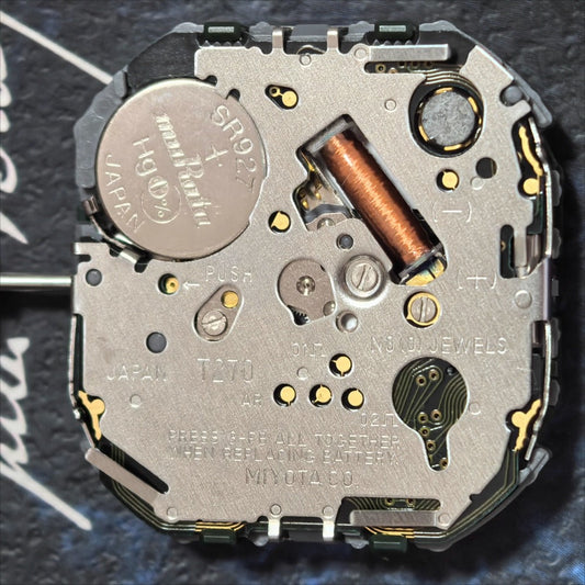 Japan Made Miyota T270 Quartz Movement 3 Hands Watch Part With Display