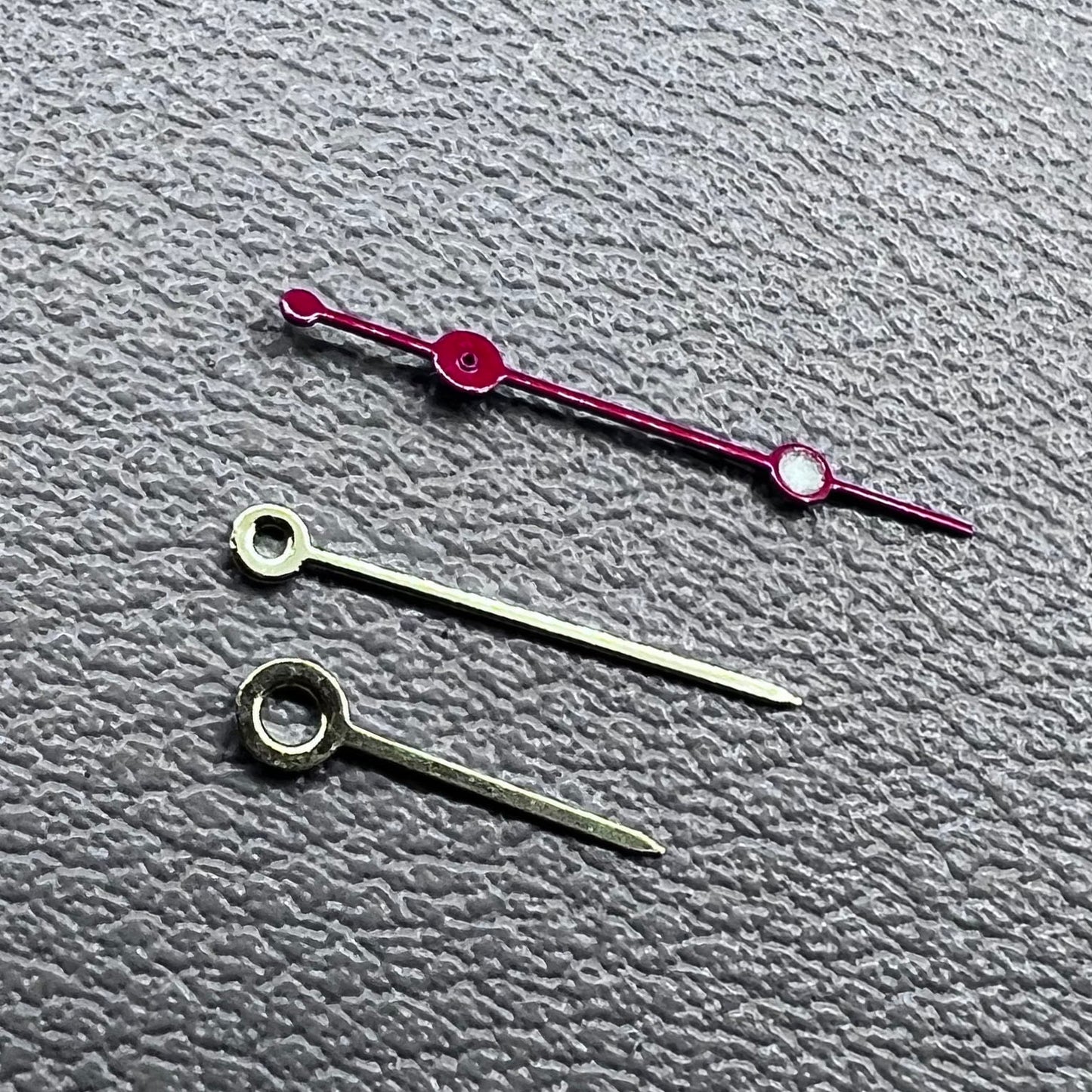 2 Sets Golden+Red Painted with Lume Watch Hand Set for Ronda 515 Movement