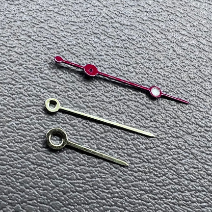 2 Sets Golden+Red Painted with Lume Watch Hand Set for Ronda 515 Movement